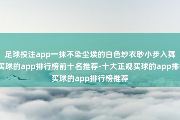 足球投注app一抹不染尘埃的白色纱衣眇小步入舞台中央-买球的app排行榜前十名推荐-十大正规买球的app排行榜推荐