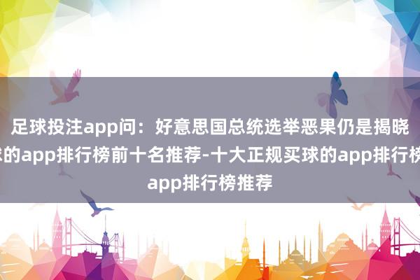 足球投注app问：好意思国总统选举恶果仍是揭晓-买球的app排行榜前十名推荐-十大正规买球的app排行榜推荐